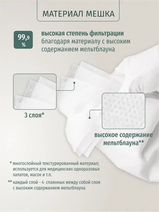 DUST BAG Мешки DB для пылесоса (5 шт) Калибр СПП-1500 25, 5 шт, фото 3