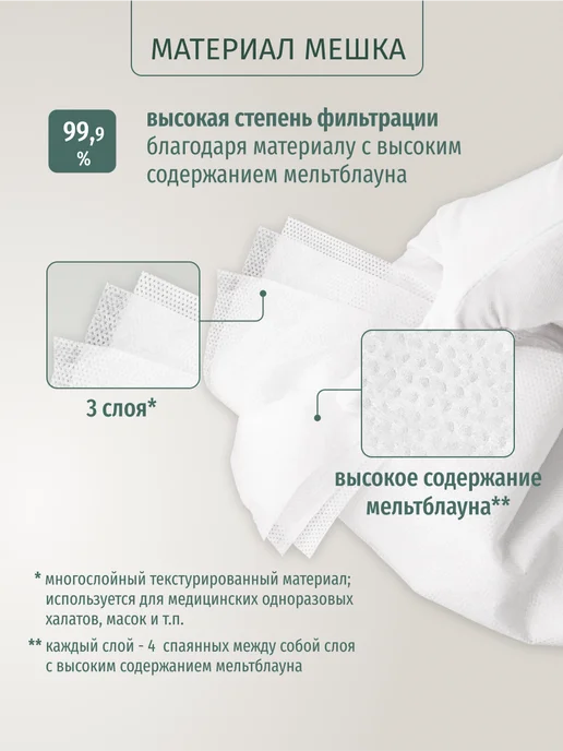 DUST BAG Мешки DB для пылесоса (5 шт) GraSS PS-0114, PS-0424, 5 шт, фото 3
