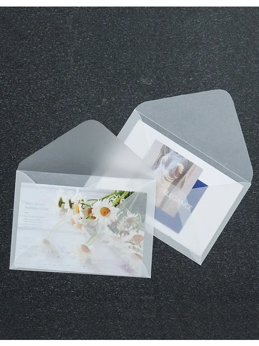 Kwikki Конверт из кальки 10 шт для денег и пригласительных 11х16, 11x16, 10 шт, фото 3