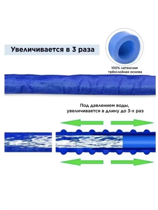Шланг для полива садовый растягивающийся, зеленый, фото 4