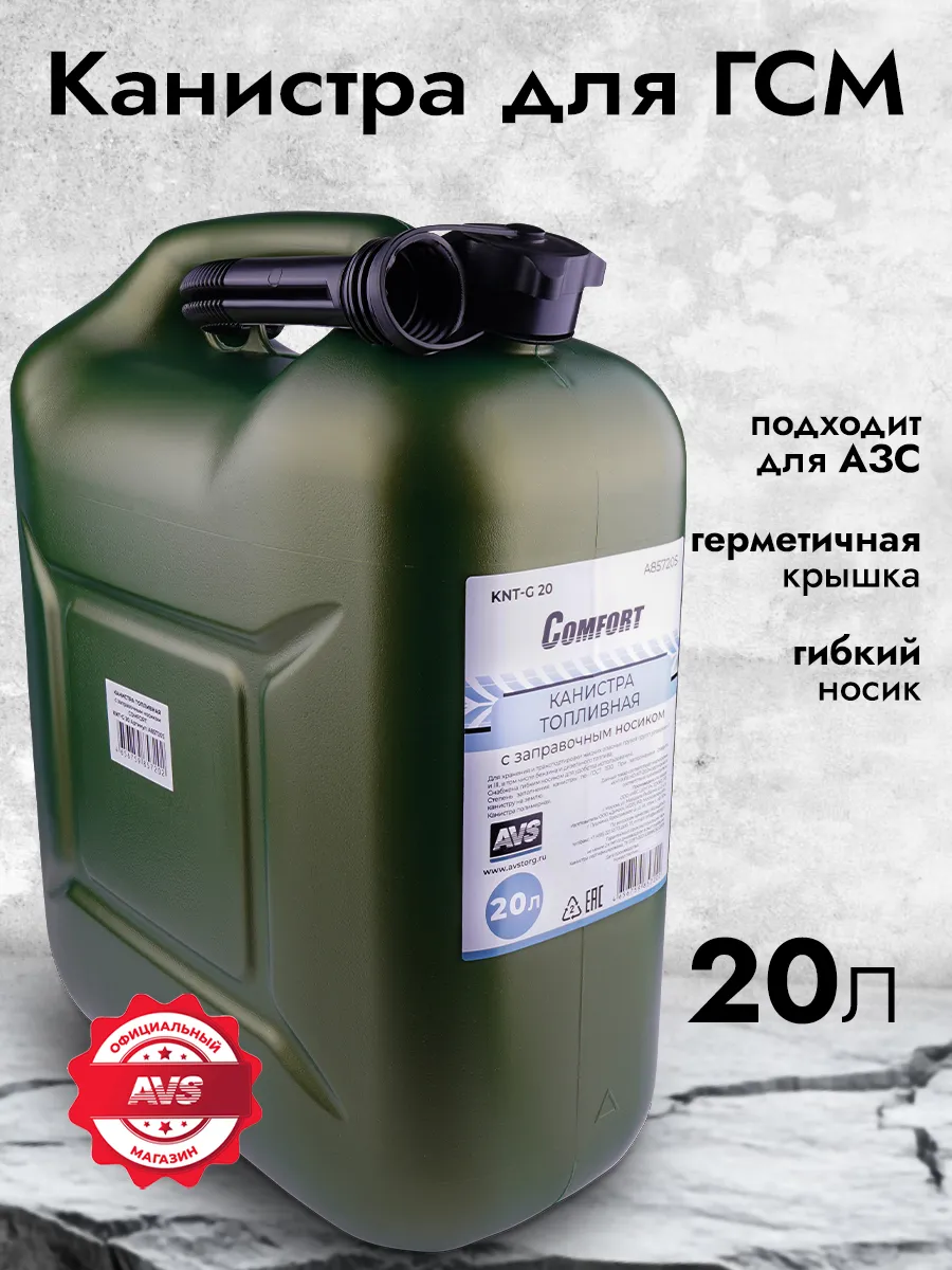 Канистра для бензина пластик 20л