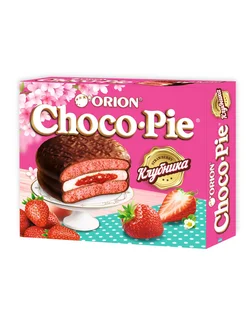 Пирожное Orion Choco Pie Клубника бисквитное 360г