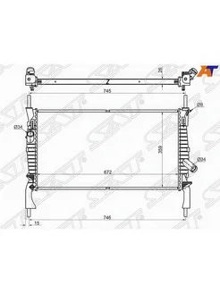 Радиатор охлаждения двигателя Форд Ford