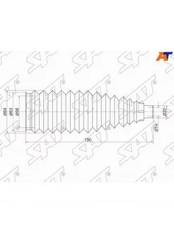 Пыльник рулевой рейки левый или правый для Тойота Toyota