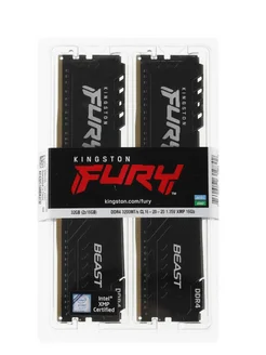 Оперативная память Fury Beast DDR4-2x16ГБ 3200МГц Kingston 268105004 купить за 5 655 ₽ в интернет-магазине Wildberries