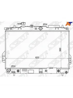 Радиатор охлаждения двигателя Хендай Hyundai