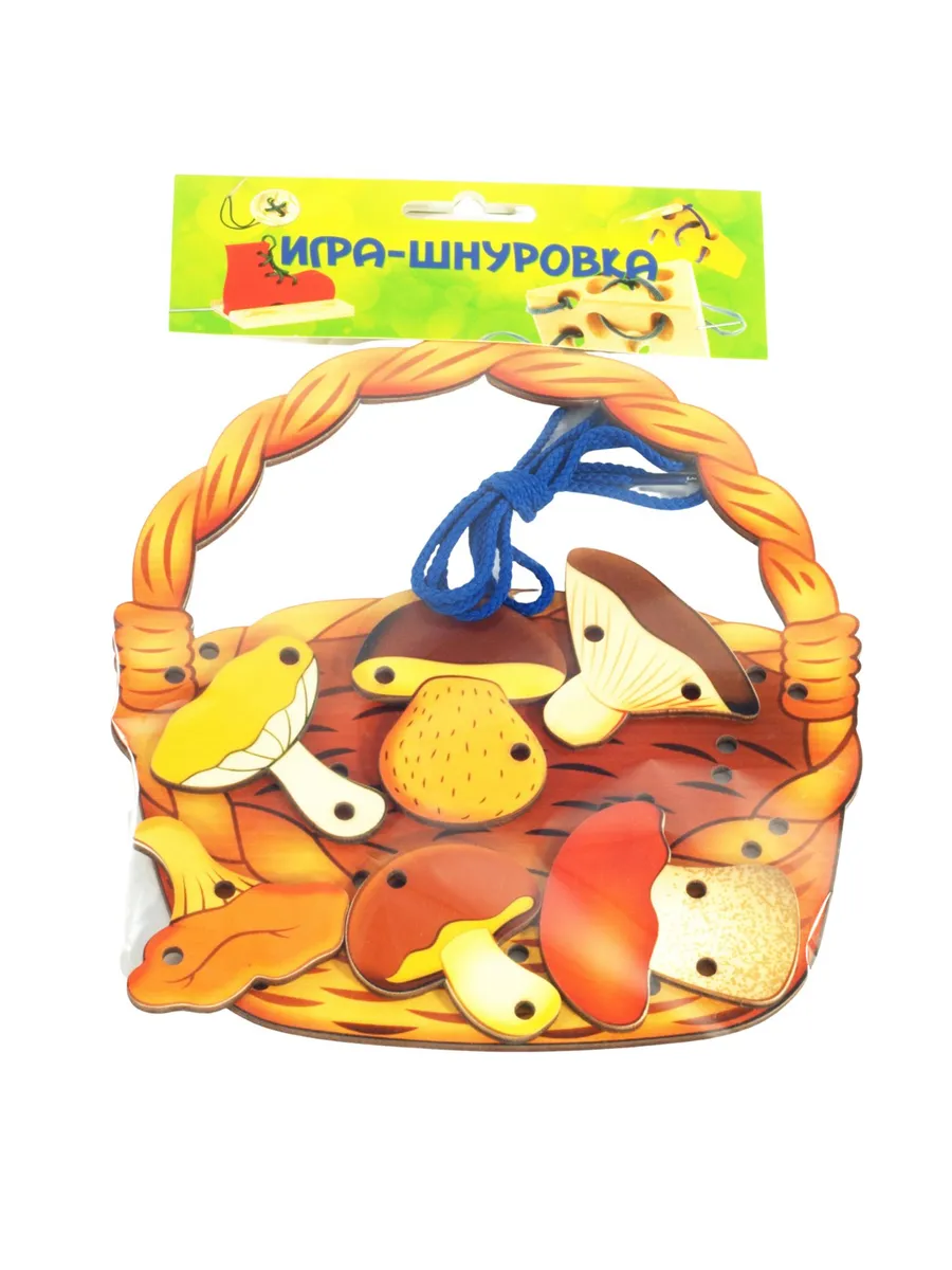 Шнуровка Корзина с грибами