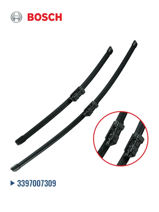 BOSCH Щетки стеклоочистителя бескаркасные 650мм+475мм,3397007309, 2 шт, фото 4