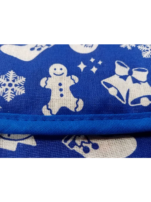 lorena-textile Прихватки кухонные для горячего Новогодние синие, синий, фото 3
