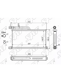 ST-AD05-395-0 Радиатор отопителя салона AUDI A6 05-11,ALLROA