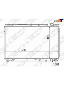 Радиатор охлаждения для Тойота Камри V10 1991-1997, Toyota C