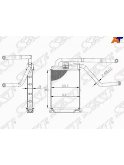 Радиатор отопителя для Дэу Нексия N150 2008-2016, Daewoo Nex