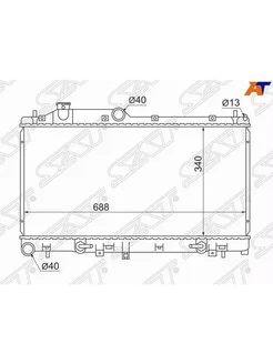 Радиатор охлаждения для Субару Форестер SH 2007-2013, Subaru