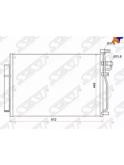 Радиатор кондиционера для Шевроле Каптива 2011-2016, Chevrol