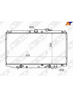 Радиатор охлаждения для Хонда Аккорд 6 CF 1998-2002, Honda A