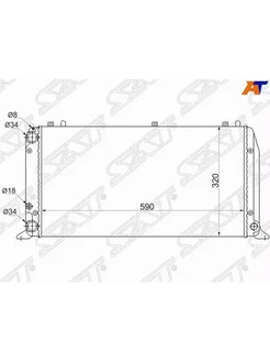 Радиатор охлаждения для Ауди 80 Б 4 1991-1996, Audi 80 B4 ра