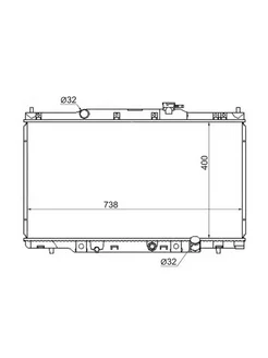 Радиатор охлаждения Honda CR-V 01-06 Element 02-11