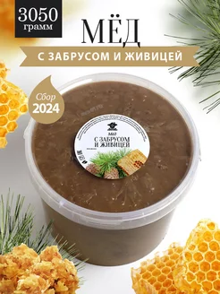 Мед с забрусом и живицей 3050 г