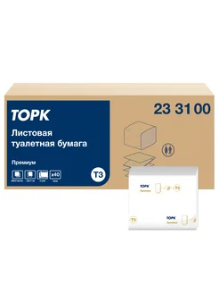 Листовая туалетная бумага Торк, 200 л., 2 сл., 1 пач 233100 Tork 268355016 купить за 148 ₽ в интернет-магазине Wildberries