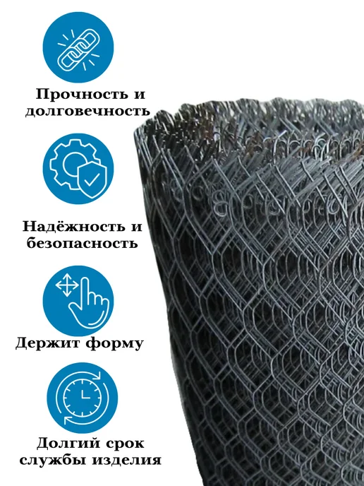 Setka Servis Сетка штукатурная строительная выс. 1м. (яч 8х8мм) д 0.5мм, 8x8 мм, 1 м, фото 2