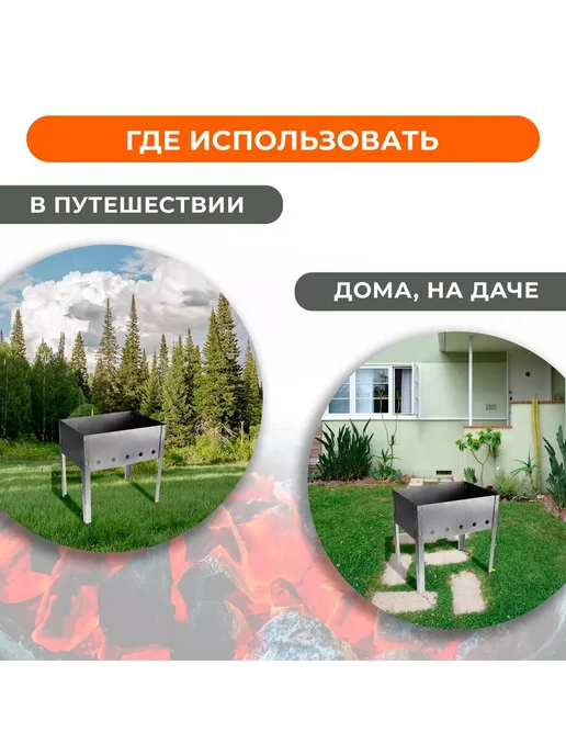 Maclay Мангал Искорка без шампуров р. 35 х 24 х 35 см, 35x24, фото 2