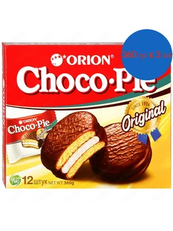 Пирожное чекопай "ORION Choco Pie" (Чоко Пай), 360г х 3шт