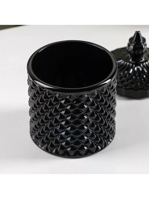 moonglee Сахарница стеклянная Малифисента 280 мл 8.5х14 см чёрный, 8.5x14 см, 280 мл, фото 2