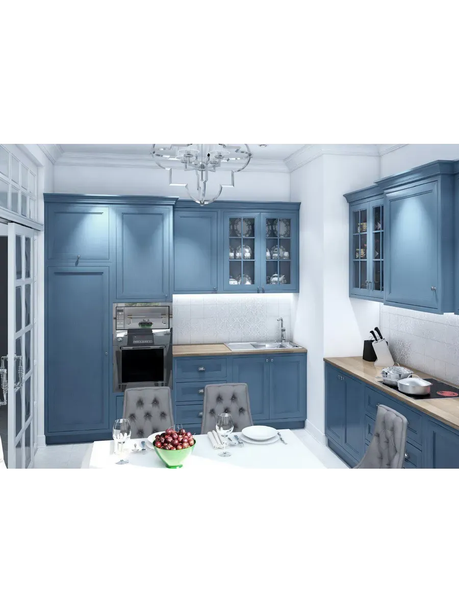 Краска для мебели глянцевая серо-голубой фото 5