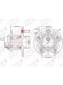 ST-42450-44020 Ступичный узел задн. TOYOTA IPSUM,NOAH,VOXY 2