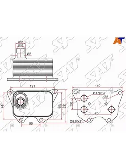 Радиатор масляный AUDI A3,A4,A5,A6,Q3,Q5 SKODA OCTAVIA, VOLK