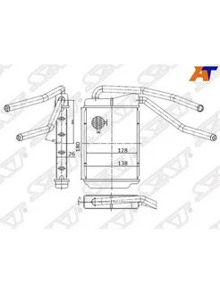 Радиатор отопителя для Дэу Нексия 100 1995-2008, Daewoo Nexi