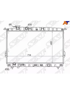 Радиатор охлаждения для Хендай Соната ТагАЗ 2001-2012, Hyund