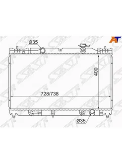 Радиатор охлаждения для Тойота Камри V30 2001-2006, Toyota C