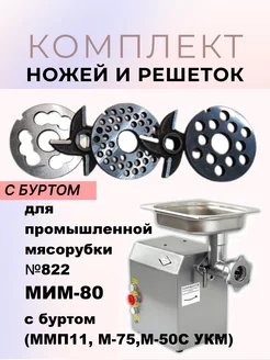 Ножи и решетки для мясорубки мим 80 с буртом Thermahott 268680603 купить за 1 621 ₽ в интернет-магазине Wildberries