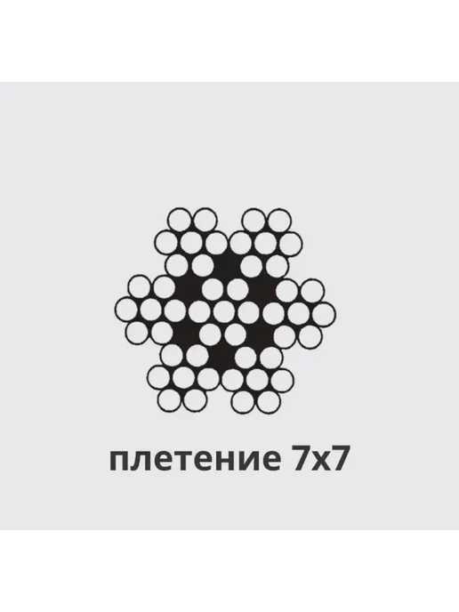 Трос стальной строительный 5 мм 10 м, 10 м, фото 2