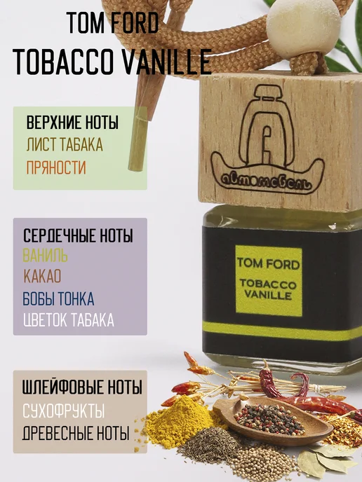 АвтоМебель 26 Ароматизатор в машину автопарфюм подвесной TOBACCO VANILLE, вариант, фото 2