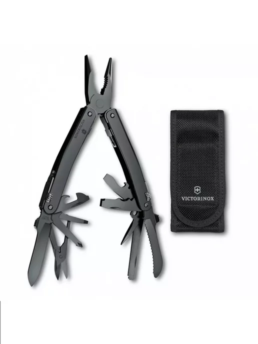 Victorinox Мультитул SwissTool Spirit 105мм 24 функции с чехлом, черный, фото 2