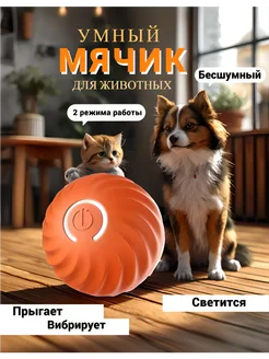 Игрушка для кошек и собак мячик интерактивный