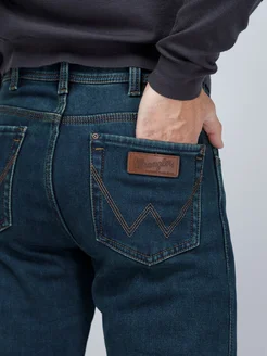 Джинсы прямые классические утепленные wrangler 268755227 купить за 3 118 ₽ в интернет-магазине Wildberries