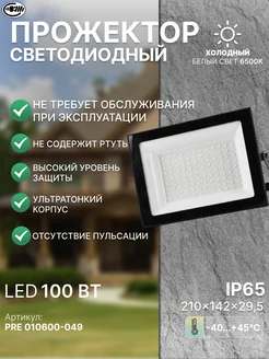 Прожектор светодиодный уличный 100W IP65 AVL 268875943 купить за 899 ₽ в интернет-магазине Wildberries