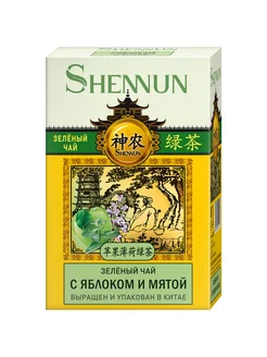 Зеленый чай с яблоком и мятой крупнолистовой SHENNUN 268880190 купить за 244 ₽ в интернет-магазине Wildberries