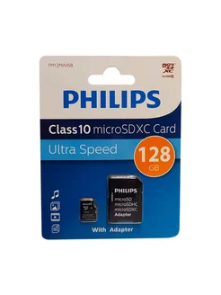 Карта памяти MicroSD 128GB с адаптером