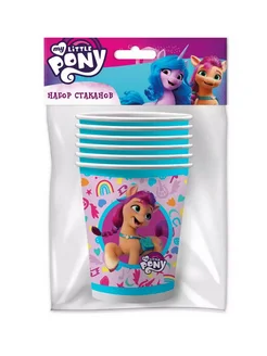 Одноразовая посуда Бумажные стаканы My Little Pony 6 штук