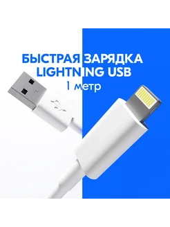 Кабель для зарядки iPhone c чипом Lightning - USB, 1 метр