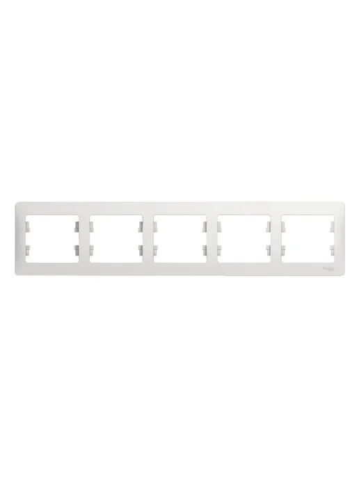 Systeme Electric Рамка 5-ая, горизонтальная Glossa Бежевый, белый, фото 3