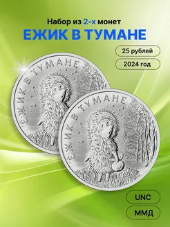 2в1 25 рублей 2024 Ежик в Тумане. UNC