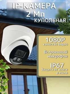 Уличная купольная IP-камера 2МП