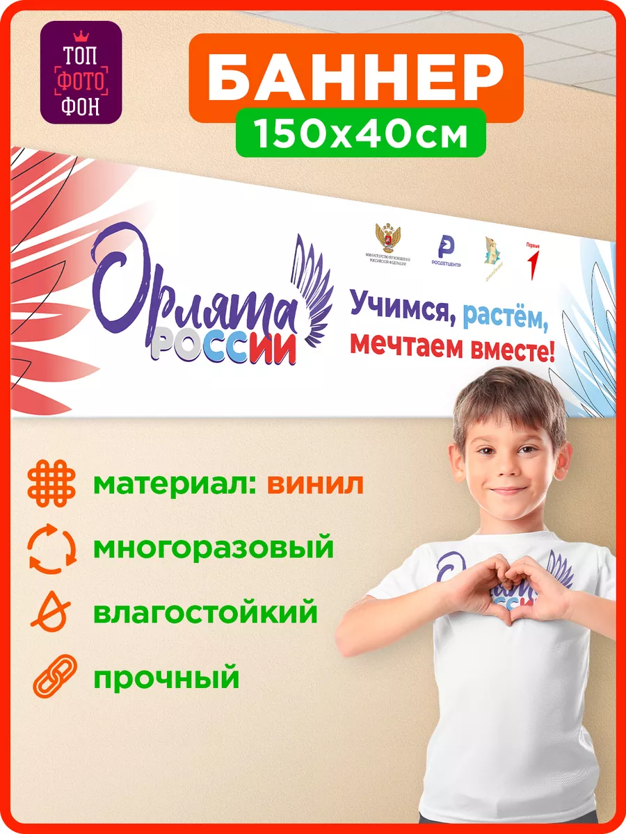 Баннер Орлята России атрибутика для украшения стены в классе