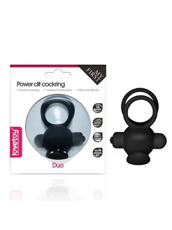 Эрекционное виброкольцо Power DUO clit cockring