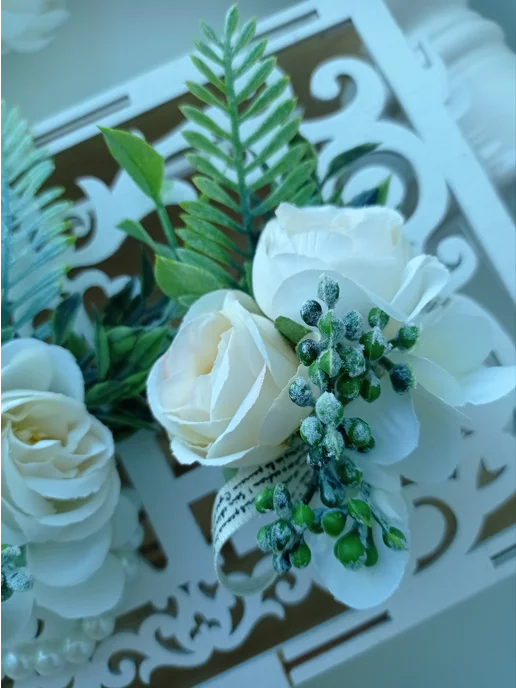 Wedding by Gulya бутоньерка жениха + браслет набор, вариант, фото 4